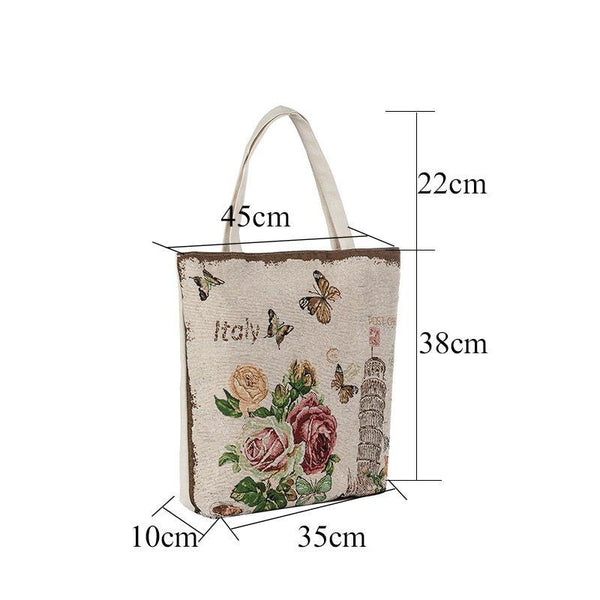 European Style Floral Tote Bag