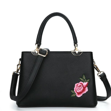 Rose Embroidery Two Way Bags