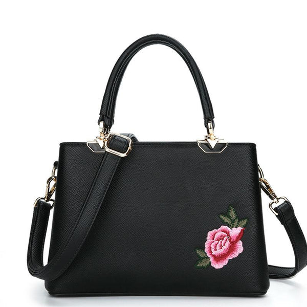 Rose Embroidery Two Way Bags