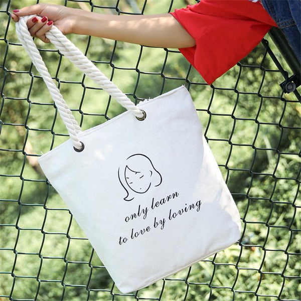 Simple Pearl White Tote Bag