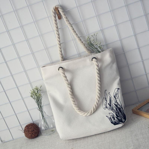 Simple Pearl White Tote Bag