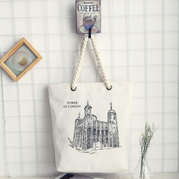 Simple Pearl White Tote Bag