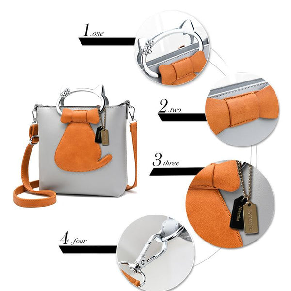 Elegant Cat Two Way Handbag