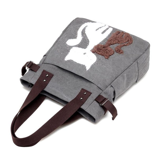 Cute Cat Canvas Tote Bag