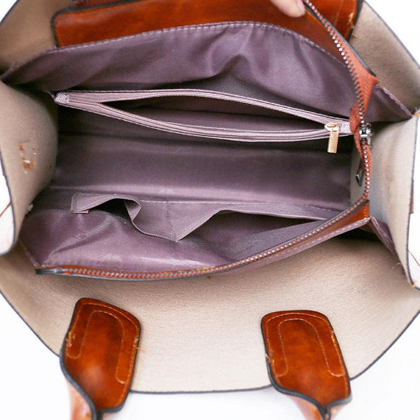 3 in 1 Genuine Leather Tote Bag