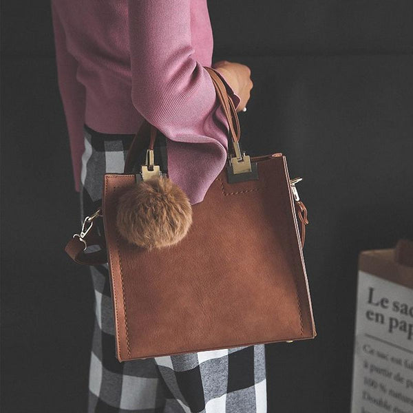 Casual Suede Tote Bag