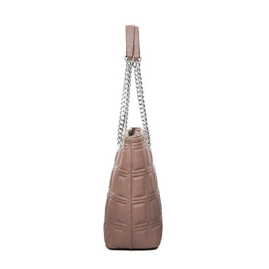 Geometric Soft Leather Tote Bag