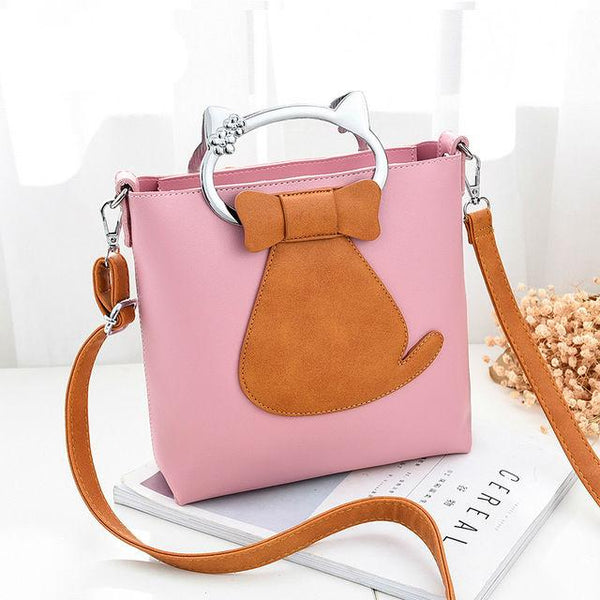 Elegant Cat Two Way Handbag