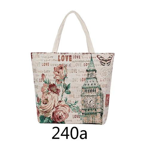 European Style Floral Tote Bag