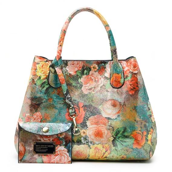 2 in 1 Two Way Floral Tote Bag