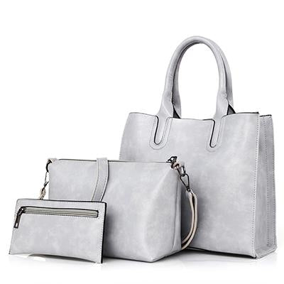 3 in 1 Genuine Leather Tote Bag
