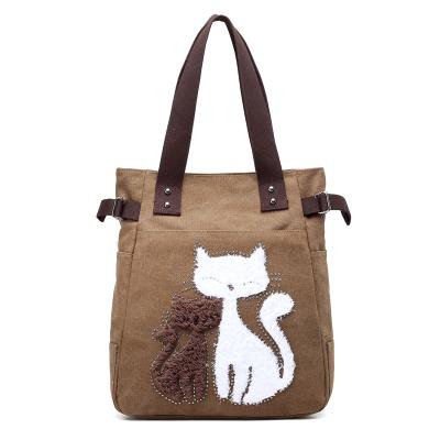 Cute Cat Canvas Tote Bag