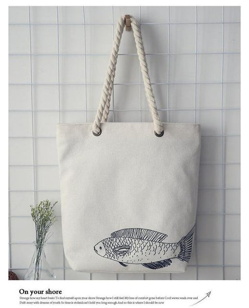 Simple Pearl White Tote Bag